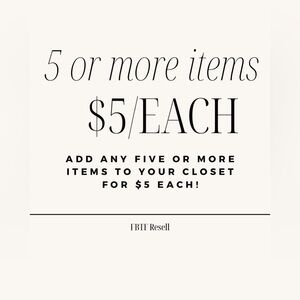 BUNDLE 5+ ITEMS FOR $5/PIECE ALL INVENTORY INCLUDED